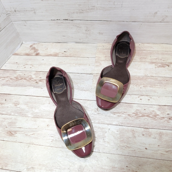 Roger Vivier D'Orsay patent leather ballet flats - Picture 10 of 11